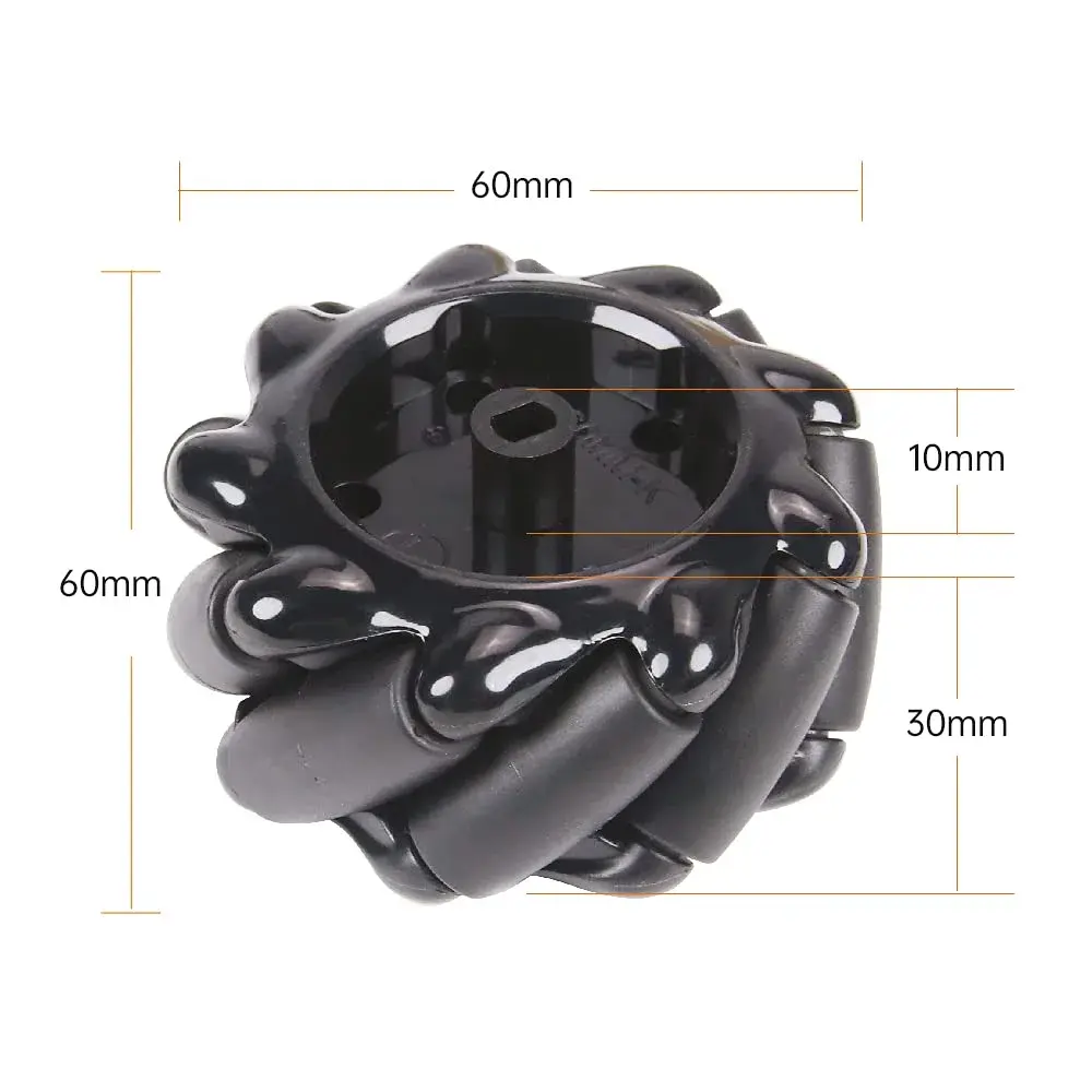 LewanSoul Mecanum Robot Chassis Car Kit 180x140x89mm | Aluminum Alloy Frame with 360° Omnidirectional Wheels - view 9