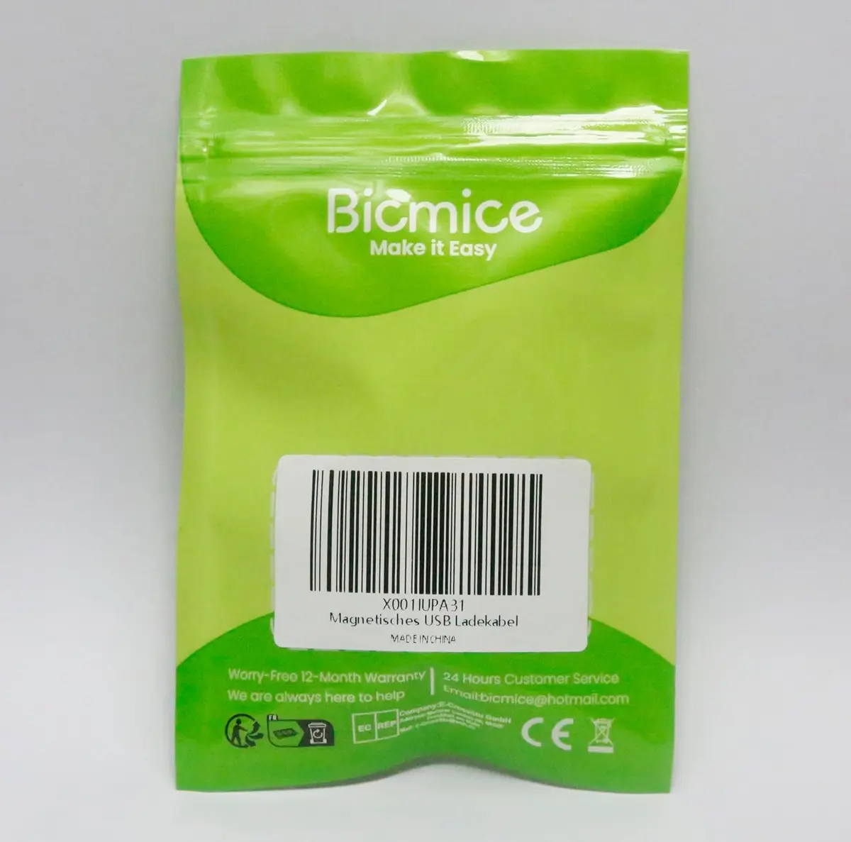Bicmice Magnetic USB DC Charger Cable 10mm (0.39 Inch) | 2.6ft (0.79m) White Charging Cord - view 8