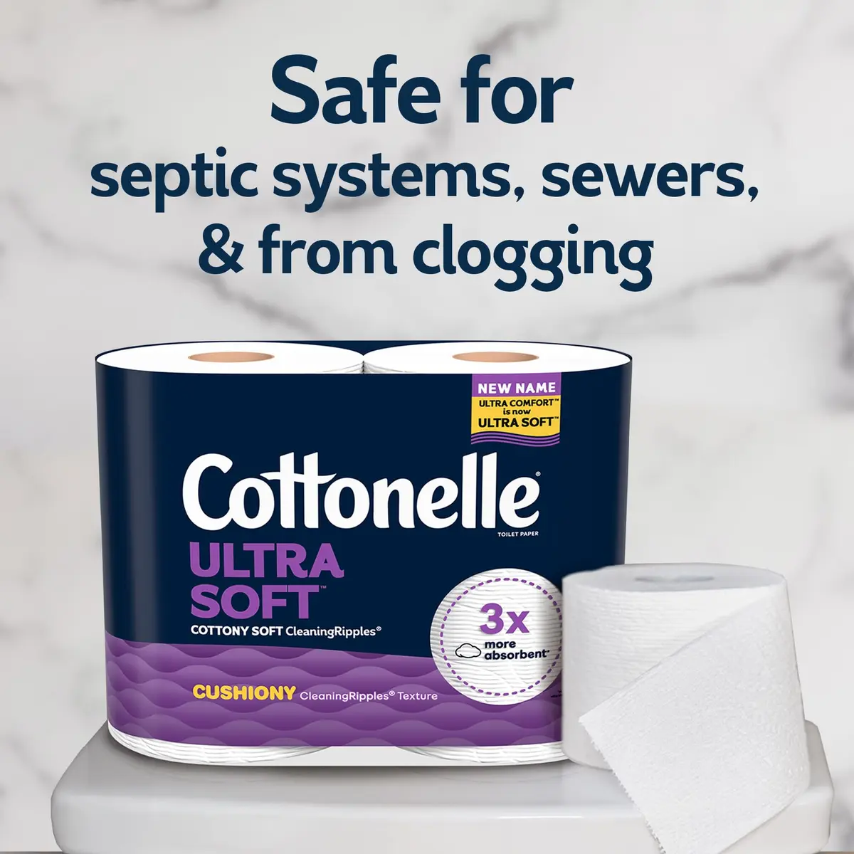 Cottonelle Ultra ComfortCare Soft Toilet Paper 32 Family Mega Rolls | 2-Ply, 10400 Sheets - view 5