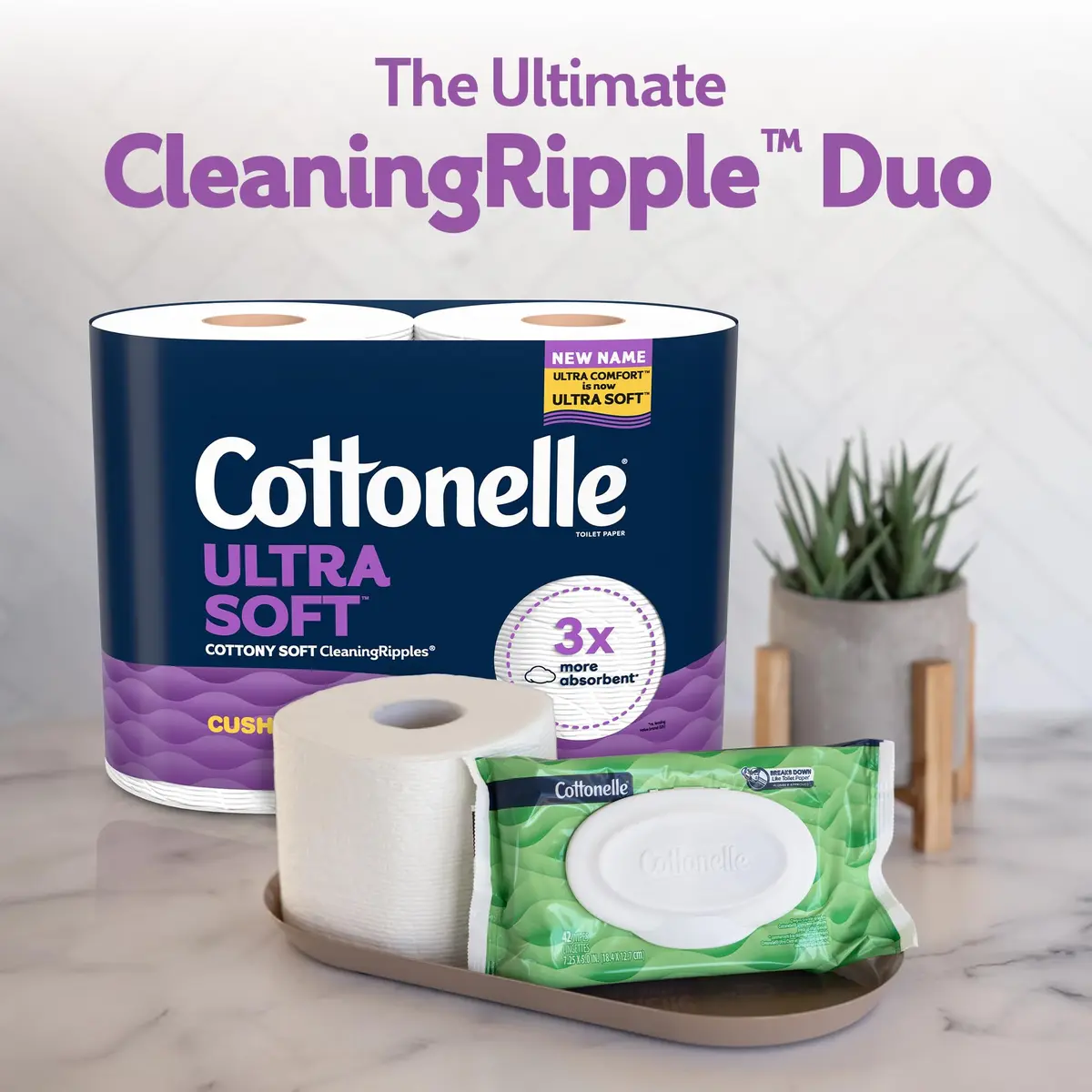 Cottonelle Ultra ComfortCare Soft Toilet Paper 32 Family Mega Rolls | 2-Ply, 10400 Sheets - view 7