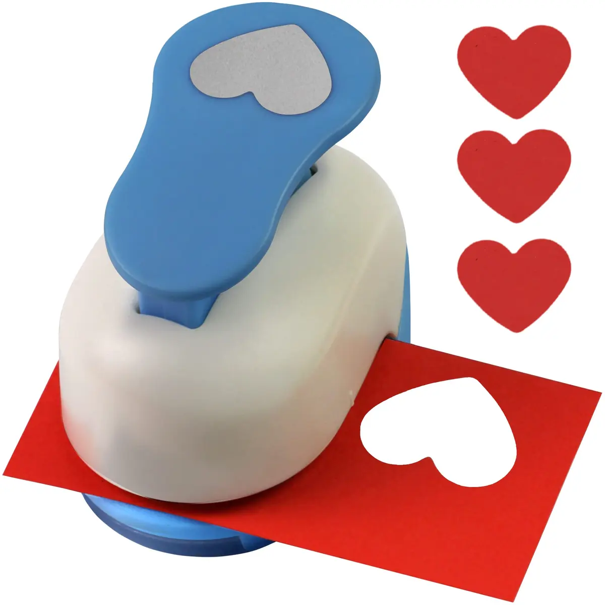 ECOHU Heart Punch for Paper Crafts 1-Inch | Easy Spring-Action Lever for Card Making & Scrapbooking - main product image