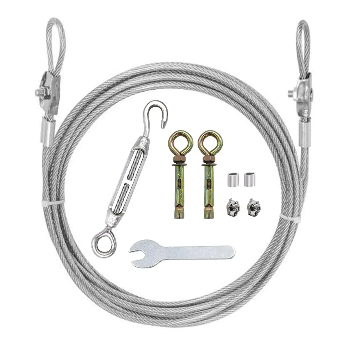 MHY 16ft (4.88m) Heavy Duty 304 Stainless Steel Clothesline | Windproof & Rust-Resistant for Outdoor/Indoor Drying - main product image