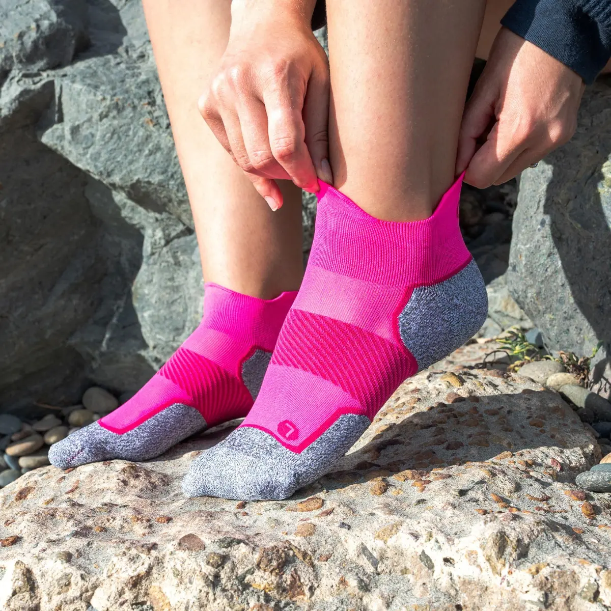 OS1st AC4 No Show Socks Pink Fusion | Blister Protection & Breathable Comfort (70-120 chars) - view 8