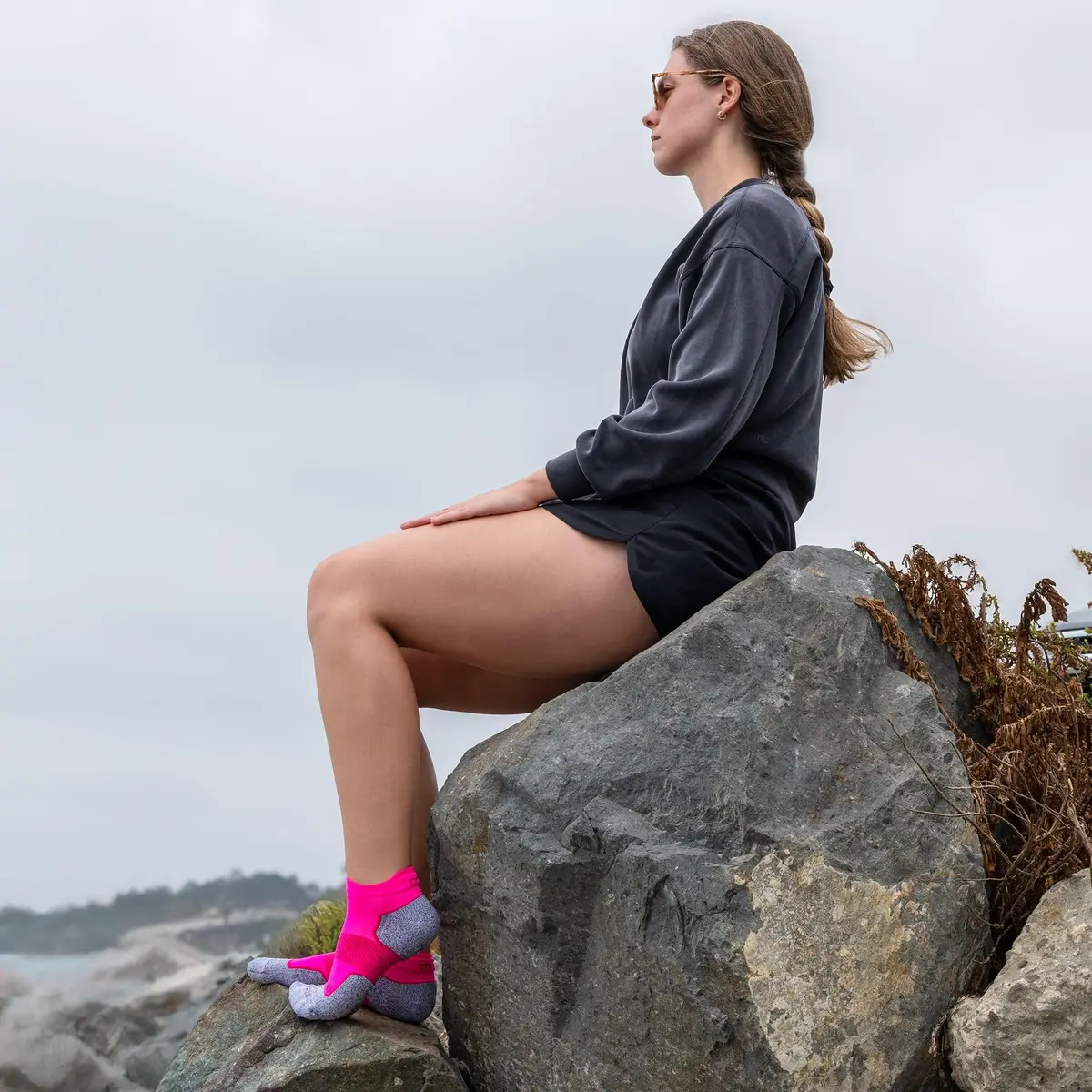 OS1st AC4 No Show Socks Pink Fusion | Blister Protection & Breathable Comfort (70-120 chars) - view 3