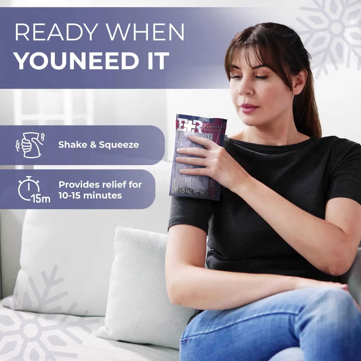 Ever Ready First Aid Disposable Instant Cold Compress Pack 3 Count (1.25" x 5" x 8") | Instant Relief for Injuries, Swelling & Pain - view 4