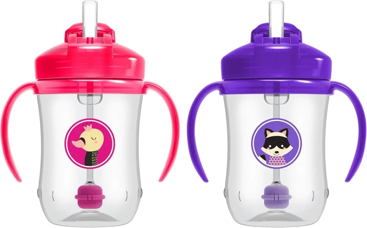 Dr. Brown's Milestones Baby's First Straw Cup 270ml (9 oz) | Spill-Proof Training Cup with Weighted Straw - main product image