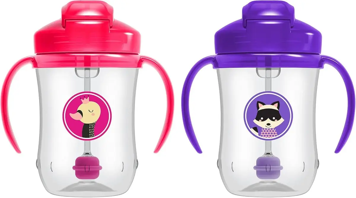 Dr. Brown's Milestones Baby's First Straw Cup 270ml (9 oz) | Spill-Proof Training Cup with Weighted Straw - view 7
