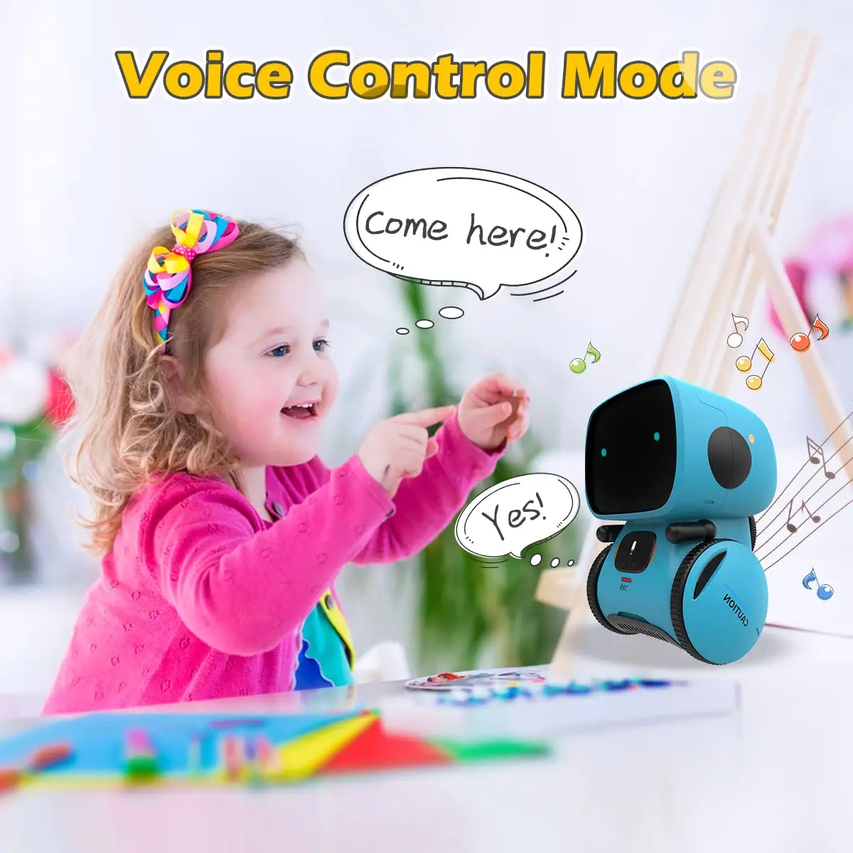 KaeKid Interactive Smart Robot Toy with Voice Control, Touch Sensor, Singing & Dancing, 15.5 cm (6.1 Inch) | Programmable Robot for Kids Age 3-8 - view 5