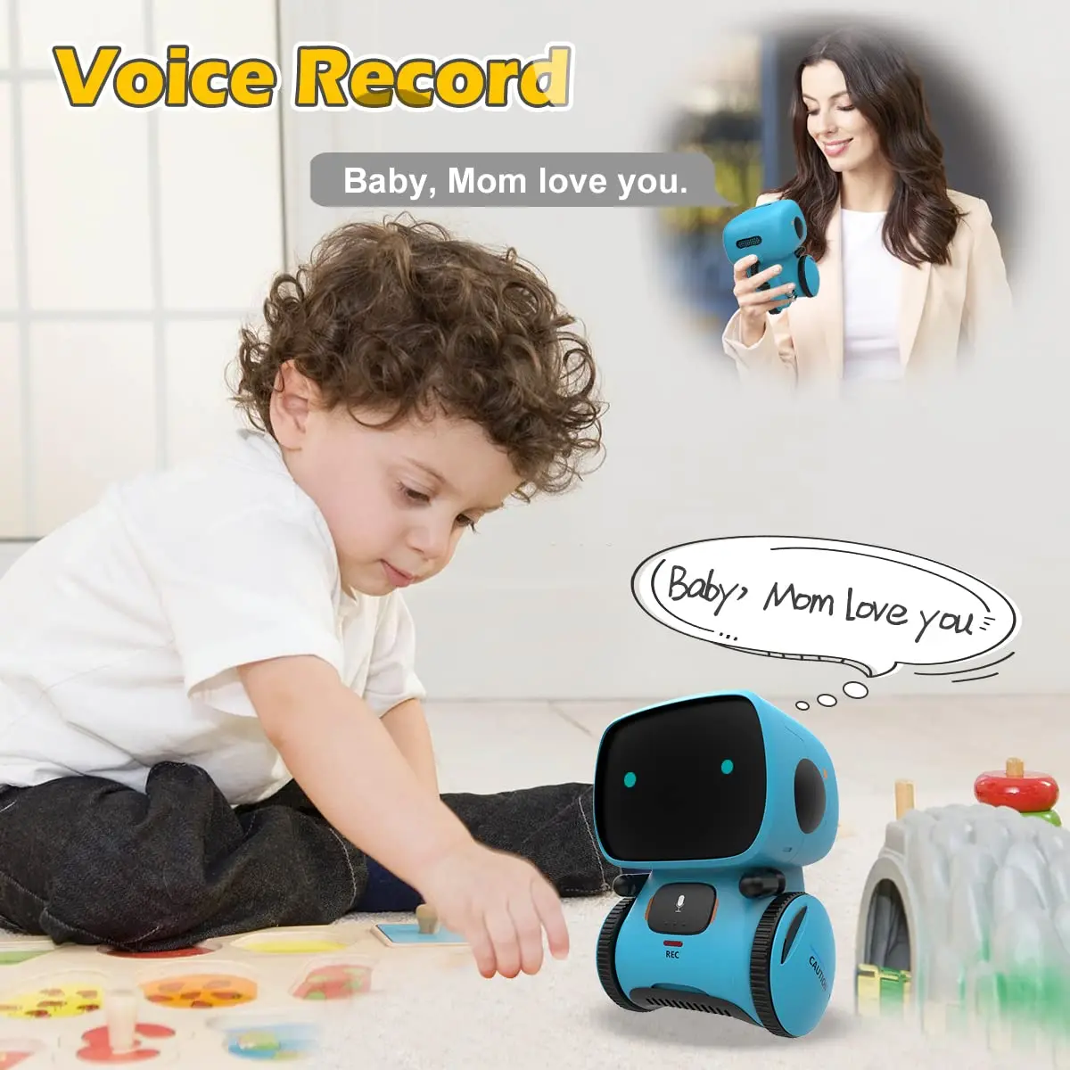 KaeKid Interactive Smart Robot Toy with Voice Control, Touch Sensor, Singing & Dancing, 15.5 cm (6.1 Inch) | Programmable Robot for Kids Age 3-8 - view 7