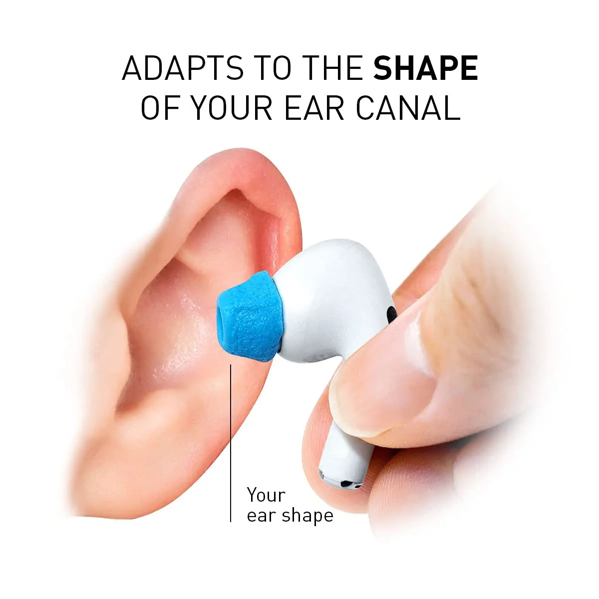 ADVANCED SOUND GROUP Eartune Fidelity UF-A Memory Foam Tips for AirPods Pro (1st & 2nd Gen) | Built-in Wax Guard, Secure Fit, Rich Bass, Assorted S/M/L - view 3