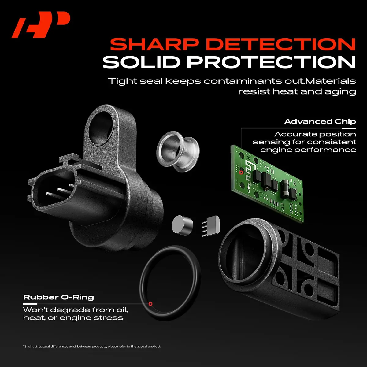 A-Premium Engine Camshaft Position Sensor | OEM-Standard Replacement, 3 Pins, Black - view 5