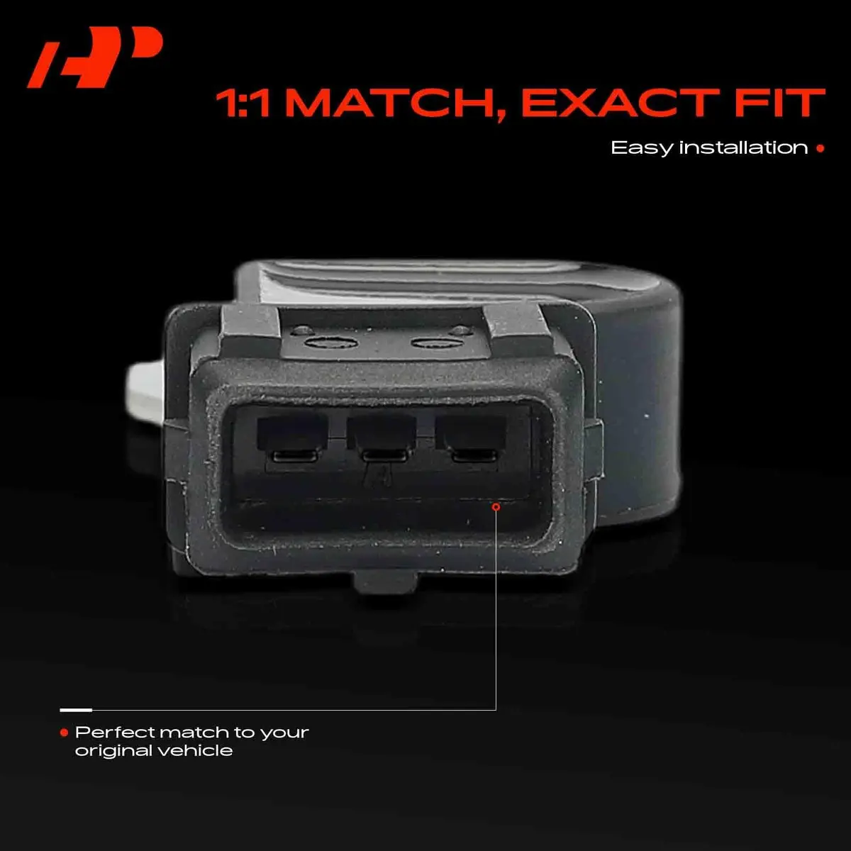 A-Premium Engine Camshaft Position Sensor | OEM-Standard Replacement, 3 Pins, Black - view 4