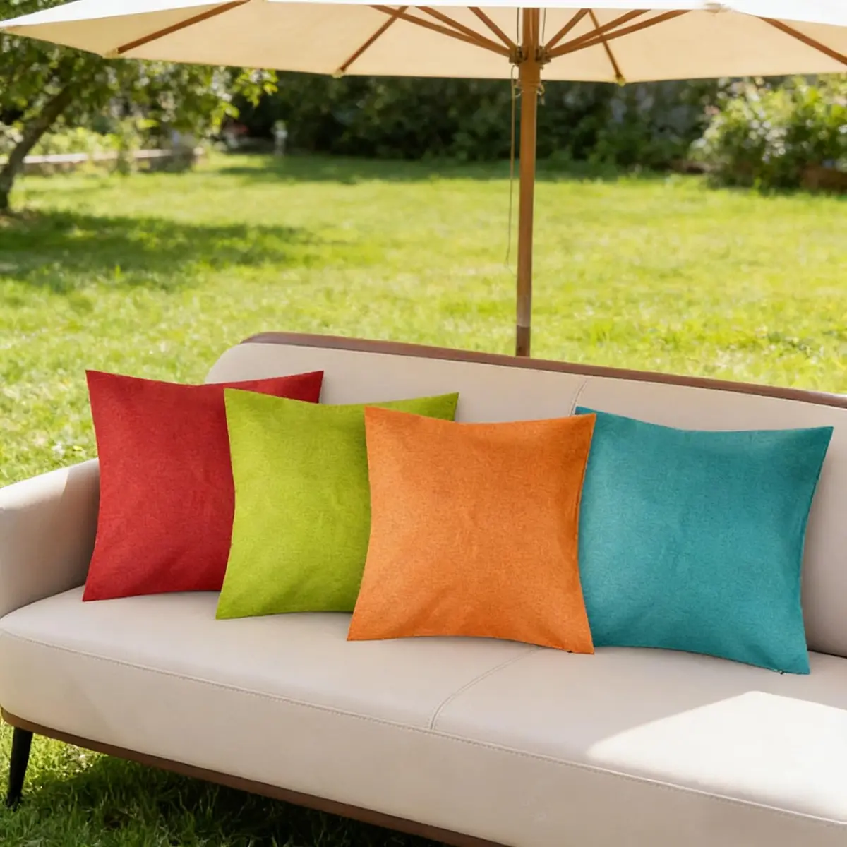 yeabwps Decorative Outdoor Waterproof Throw Pillow Covers 45x45 cm (18x18 Inches) Pack of 4 | Vibrant Colors for Patio & Garden - view 5