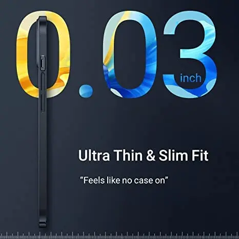 TORRAS Slim Fit for iPhone 13 Mini Case Thin 6.3" Velvety Matte Black | Ultra-Thin & Protective - view 4