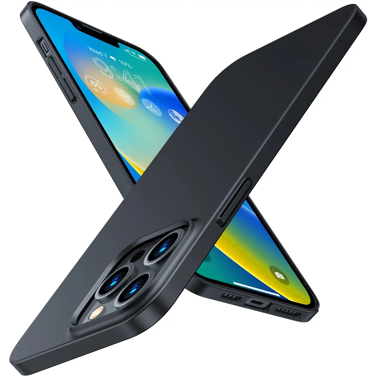 TORRAS Slim Fit for iPhone 13 Pro Case 6.1 Inch | Never Yellowing, Ultra Thin, Matte Black - main product image