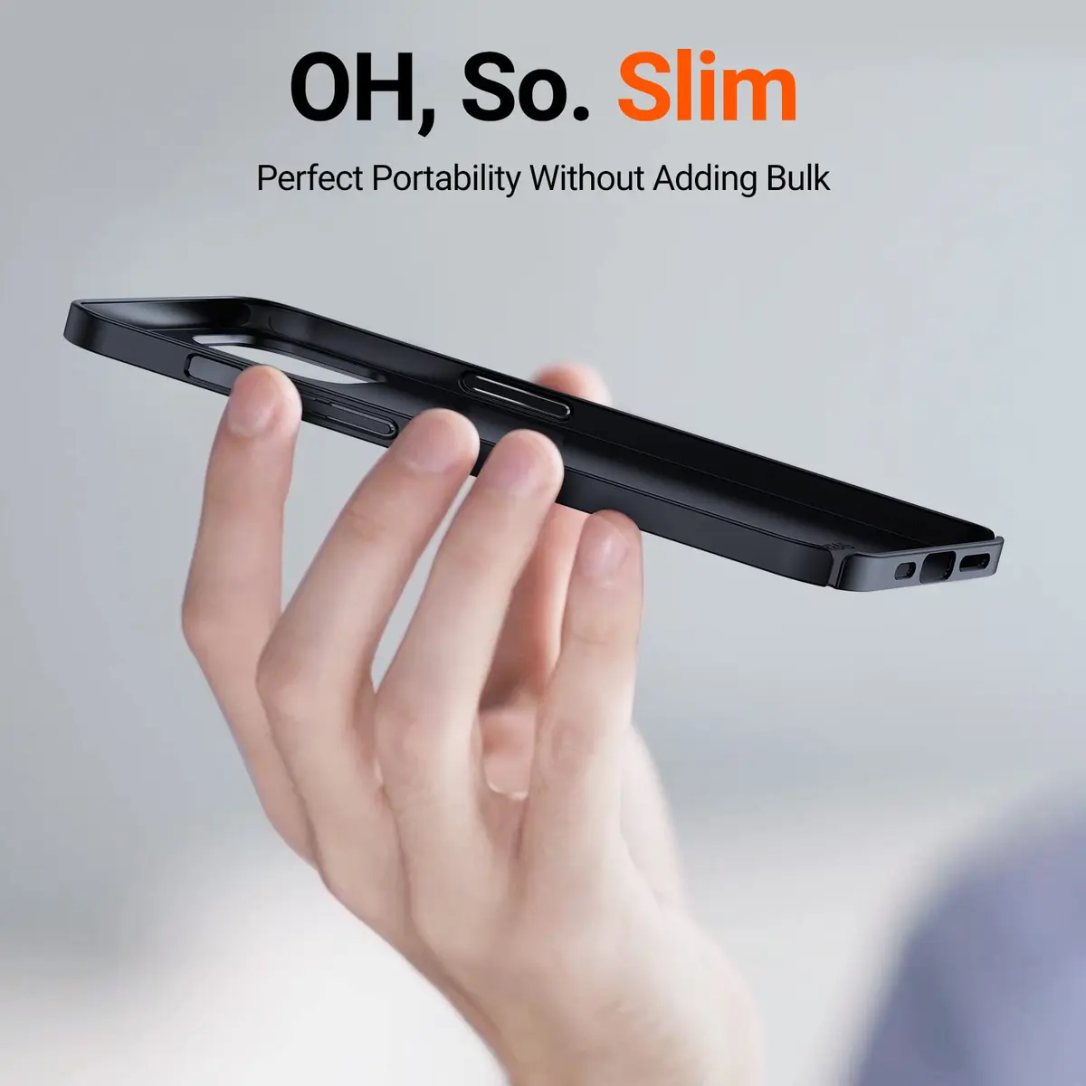 TORRAS Slim Fit for iPhone 13 Pro Case 6.1 Inch | Never Yellowing, Ultra Thin, Matte Black - view 3