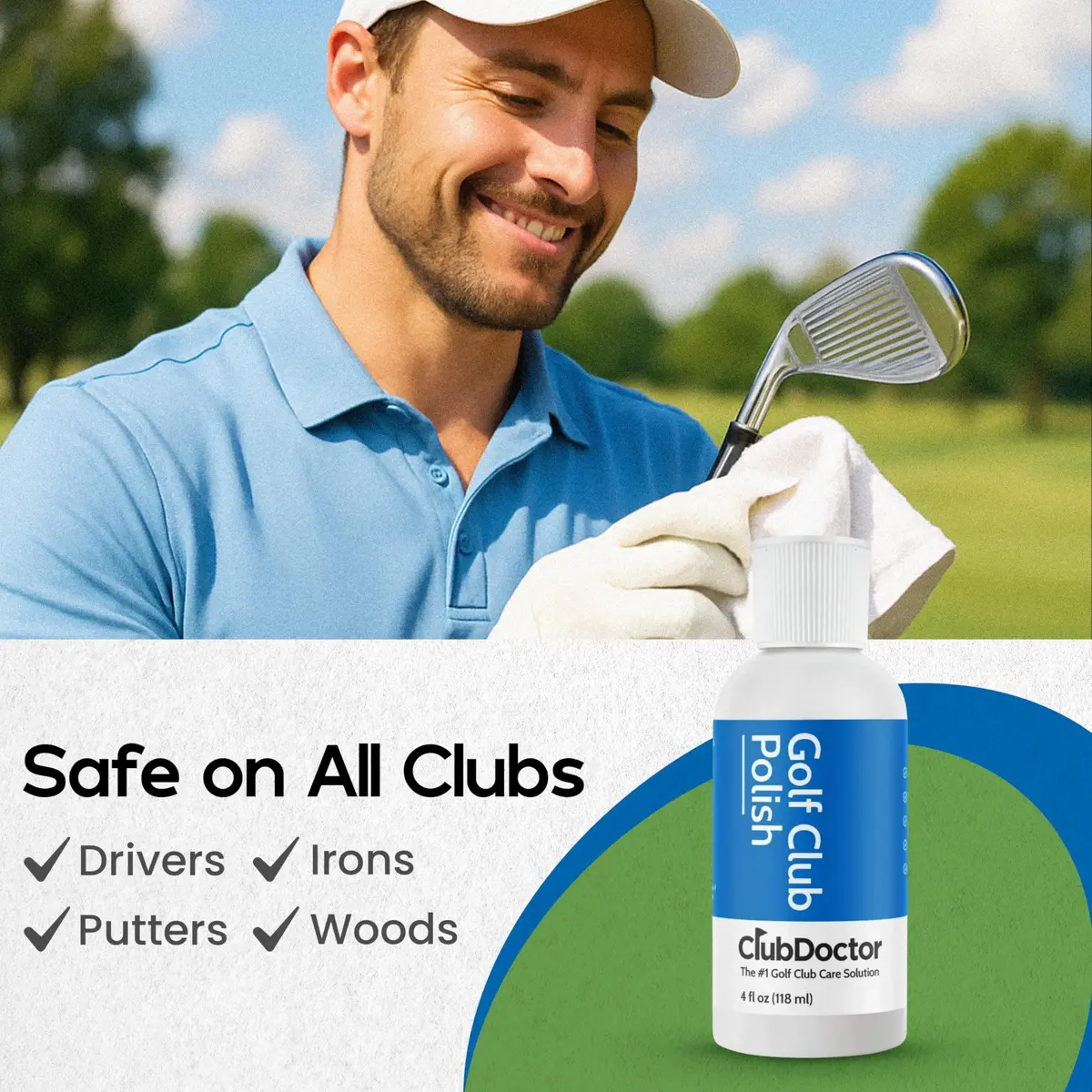 Club Doctor Golf Club Polish 4 Fl Oz | Restores & Shines on Drivers, Irons, Woods - view 6
