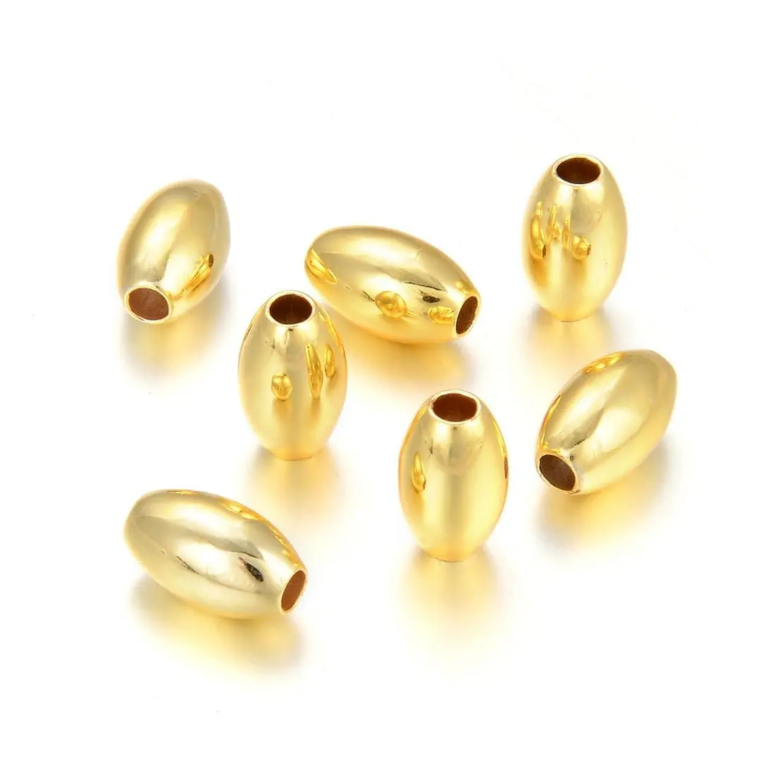 Adabele Gold Craft Bead 5.5mm | Sterling Silver Jewelry Component for Indian Creators - main product image