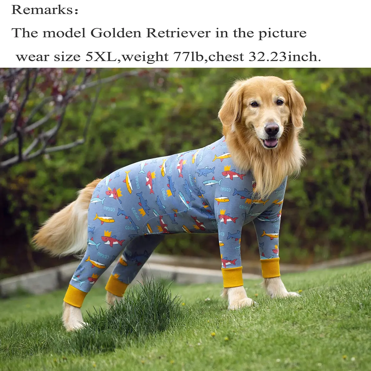 Yeapeeto Dog Recovery Suit After Surgery Medium Large | Cone Alternative & Wound Protector (7XL) - view 3