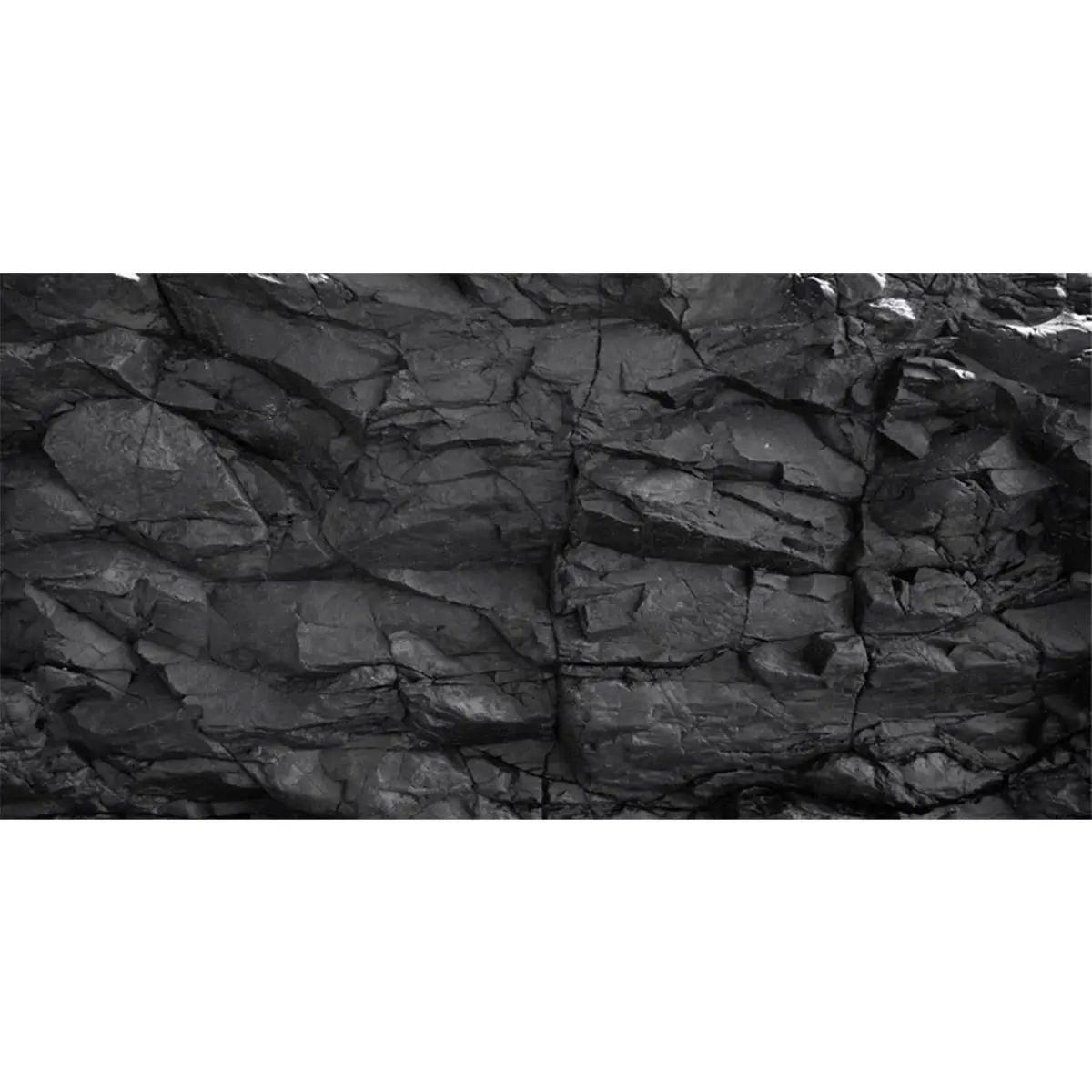 AWERT Black Rock Aquarium Backdrop 180x60cm (72x24in) | Realistic HD Stone Texture - main product image