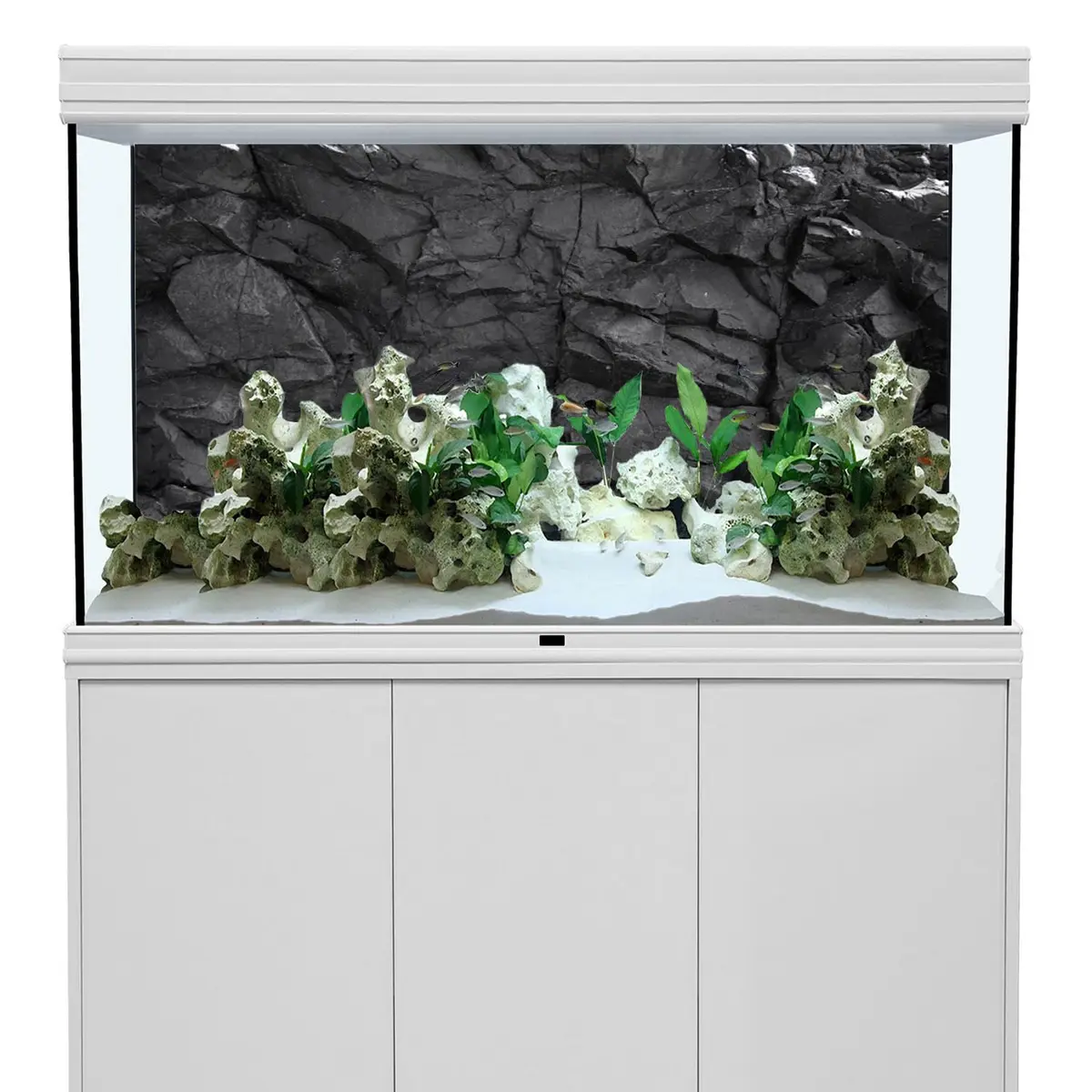 AWERT Black Rock Aquarium Backdrop 180x60cm (72x24in) | Realistic HD Stone Texture - view 2