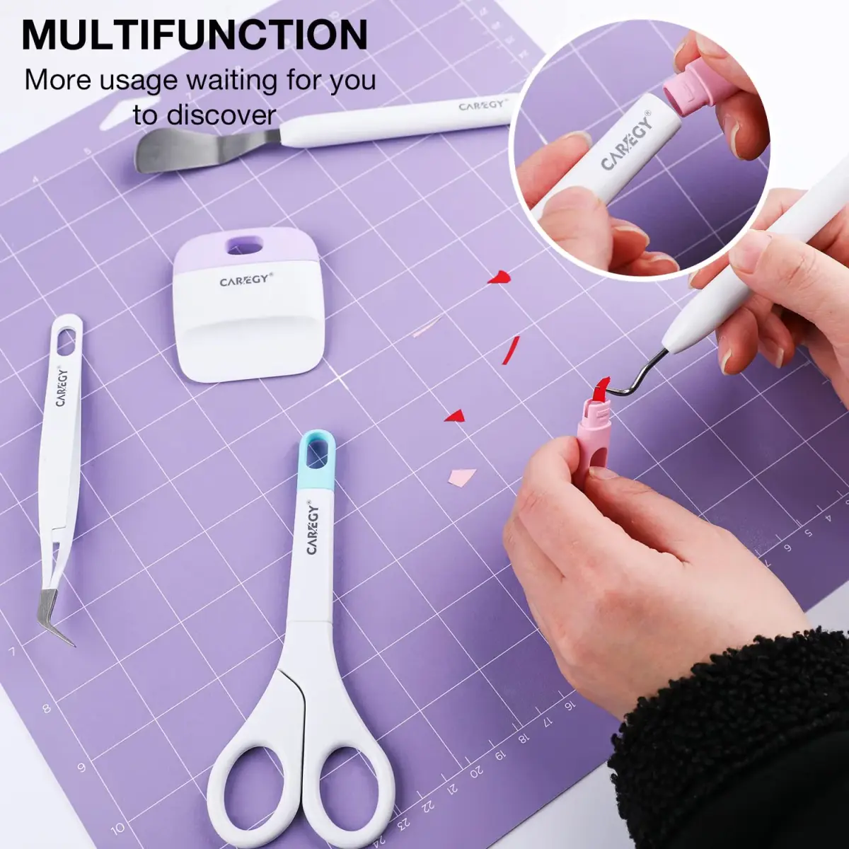 CAREGY Craft Vinyl Weeding Tools Set 5-Piece | Precision Tools for Cricut & Silhouette Projects - view 7