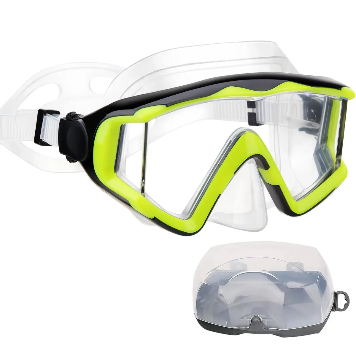 AQUA A DIVE SPORTS Adult Single Lens Diving Mask | 180° Wide View, Anti-Fog Polycarbonate - main product image