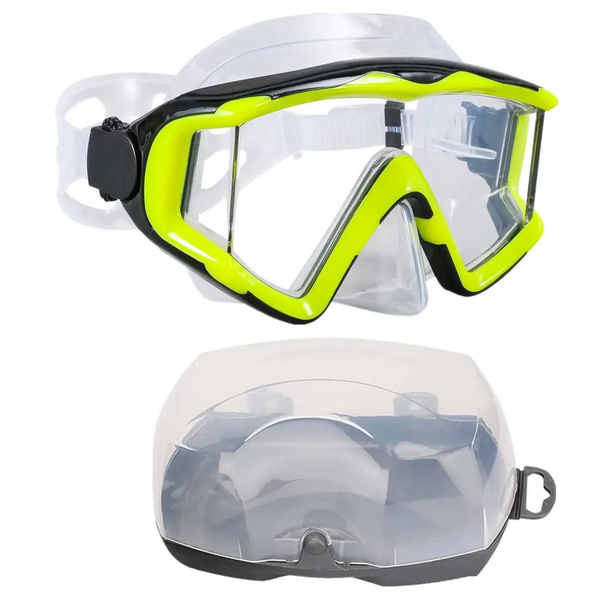 AQUA A DIVE SPORTS Adult Single Lens Diving Mask | 180° Wide View, Anti-Fog Polycarbonate - view 8