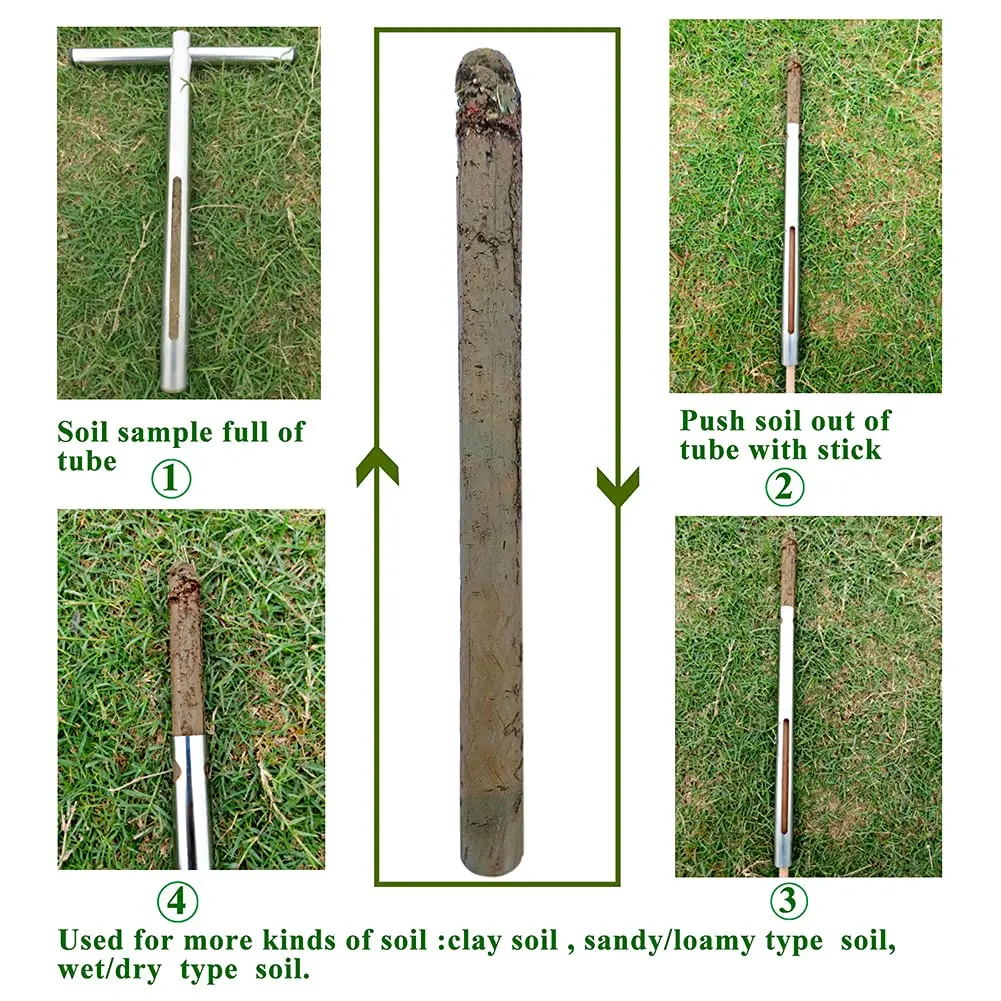 Sukiise 12 Inch Stainless Steel Soil Sample Probe with T Handle | Soil Test Kit for Plant Care Lawn Garden Farm - view 7