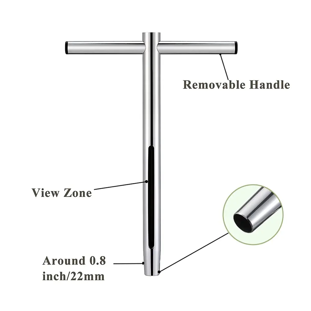 Sukiise 12 Inch Stainless Steel Soil Sample Probe with T Handle | Soil Test Kit for Plant Care Lawn Garden Farm - view 3