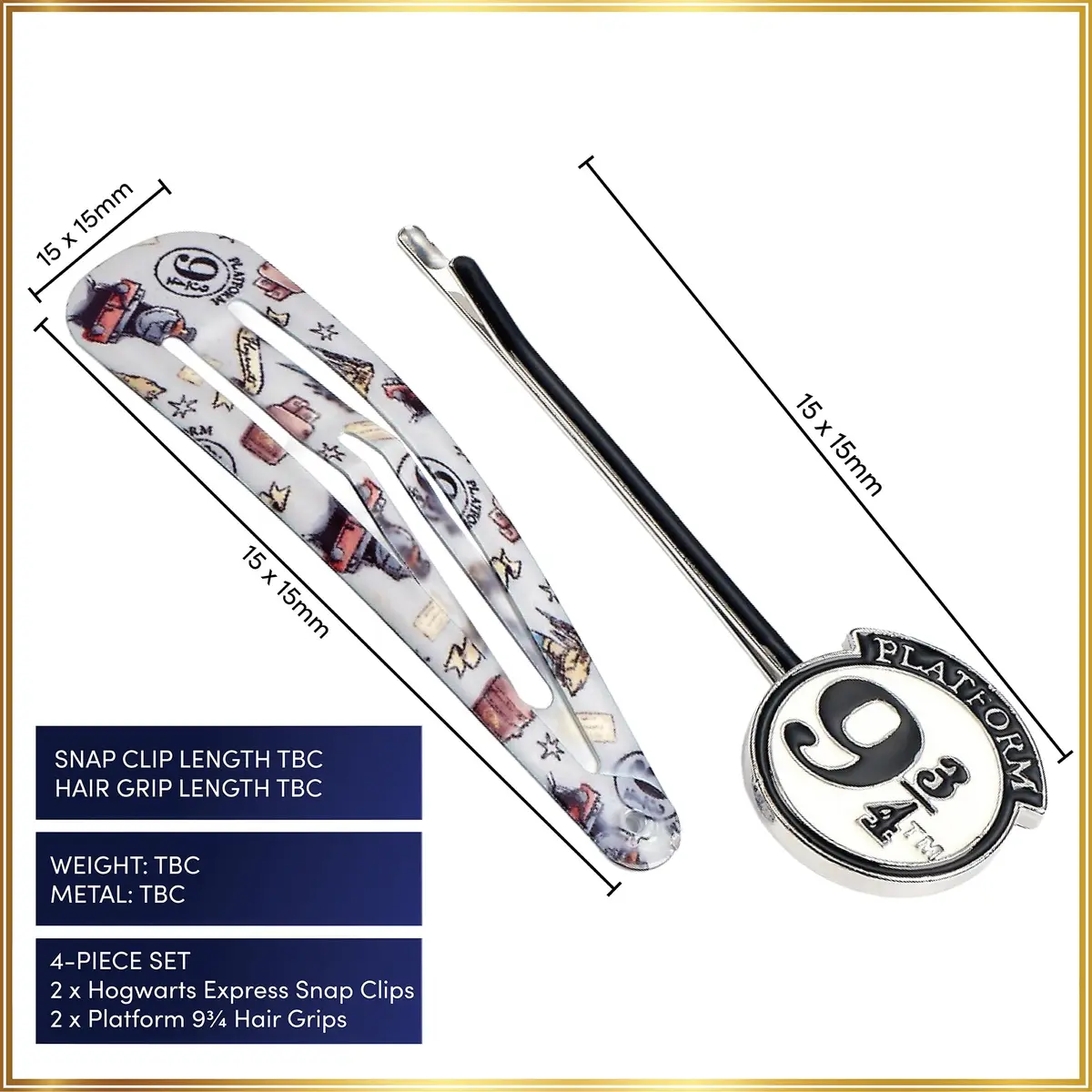 The Carat Shop Harry Potter Platform Hair Clip Set | Official Branded Accessories for Girls & Adults - view 6