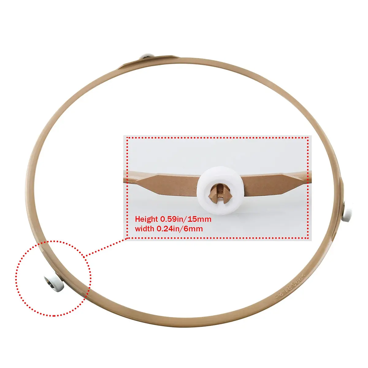 ZZHXSM Turntable Ring Microwave Glass Turntable Plate Support Wheel Ring, 22cm | Durable, High-Temperature Plastic Support - view 3