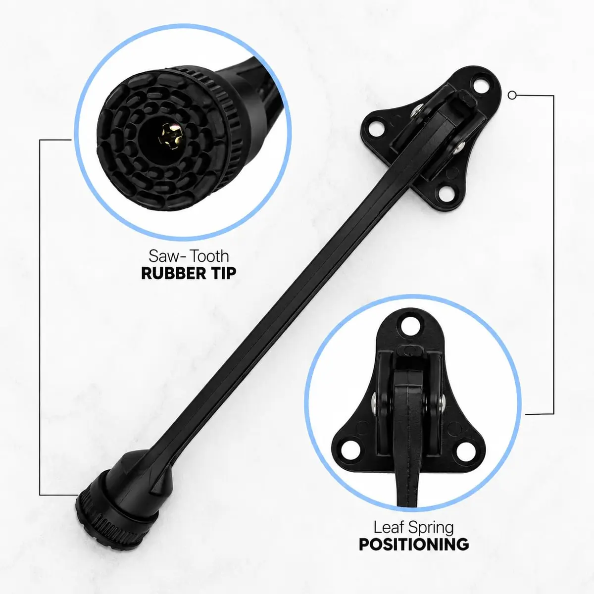 HOME&I 7-Inch Kick Down Door Stopper 17.78cm (7 Inch) | Durable Zinc Alloy Door Holder with Non-Slip Rubber Foot - view 4