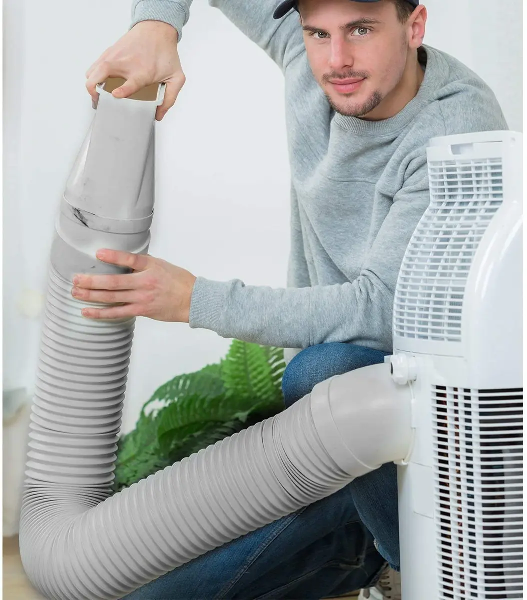 UNAOIWN Portable AC Exhaust Hose 5.9" Diameter, Extendable up to 2m, Durable Polypropelene - view 7
