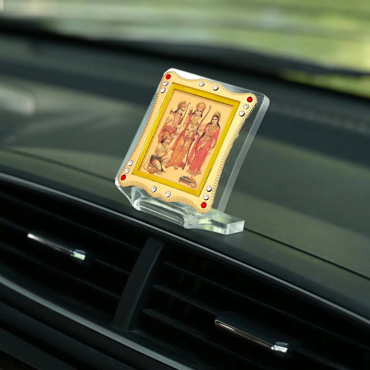 Shoppersduniya Lord Ram Sita Laxman & Hanuman Idol for Car Dashboard 6x3x7 cm | Acrylic Collectible Figurine with Blessings - view 5