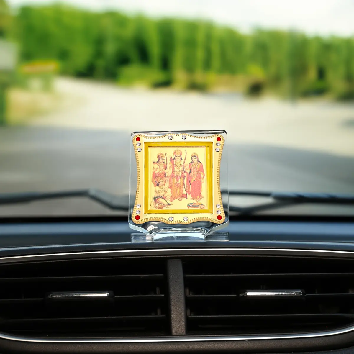 Shoppersduniya Lord Ram Sita Laxman & Hanuman Idol for Car Dashboard 6x3x7 cm | Acrylic Collectible Figurine with Blessings - view 2