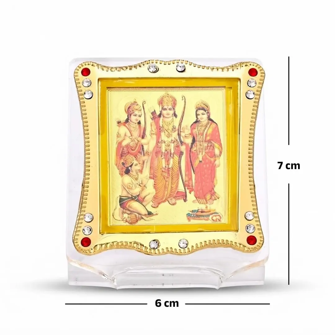 Shoppersduniya Lord Ram Sita Laxman & Hanuman Idol for Car Dashboard 6x3x7 cm | Acrylic Collectible Figurine with Blessings - view 3