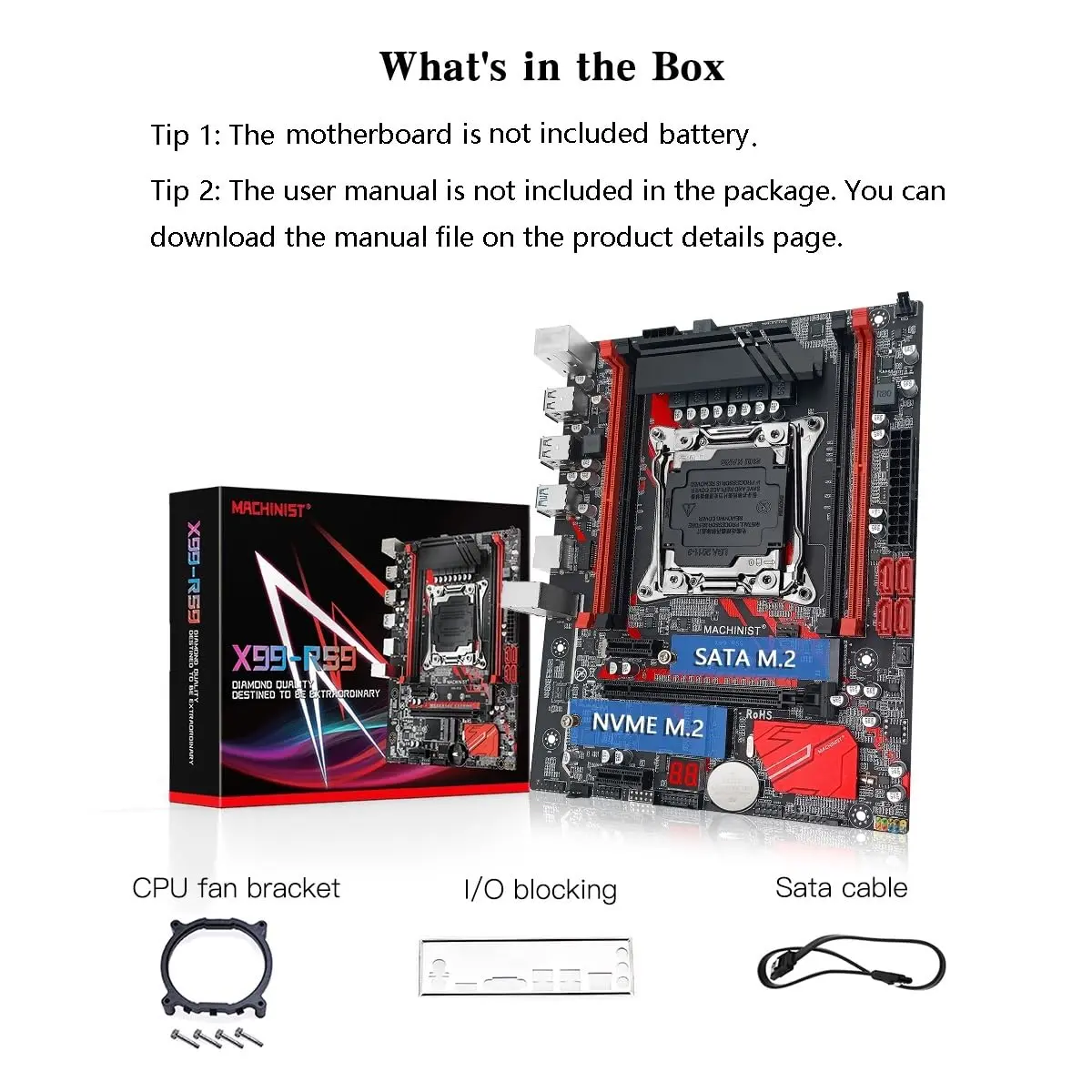 MACHINIST E5 RS9 LGA 2011-V3 Motherboard Intel X99 Server Micro ATX 23.5cm x 18.5cm - view 6
