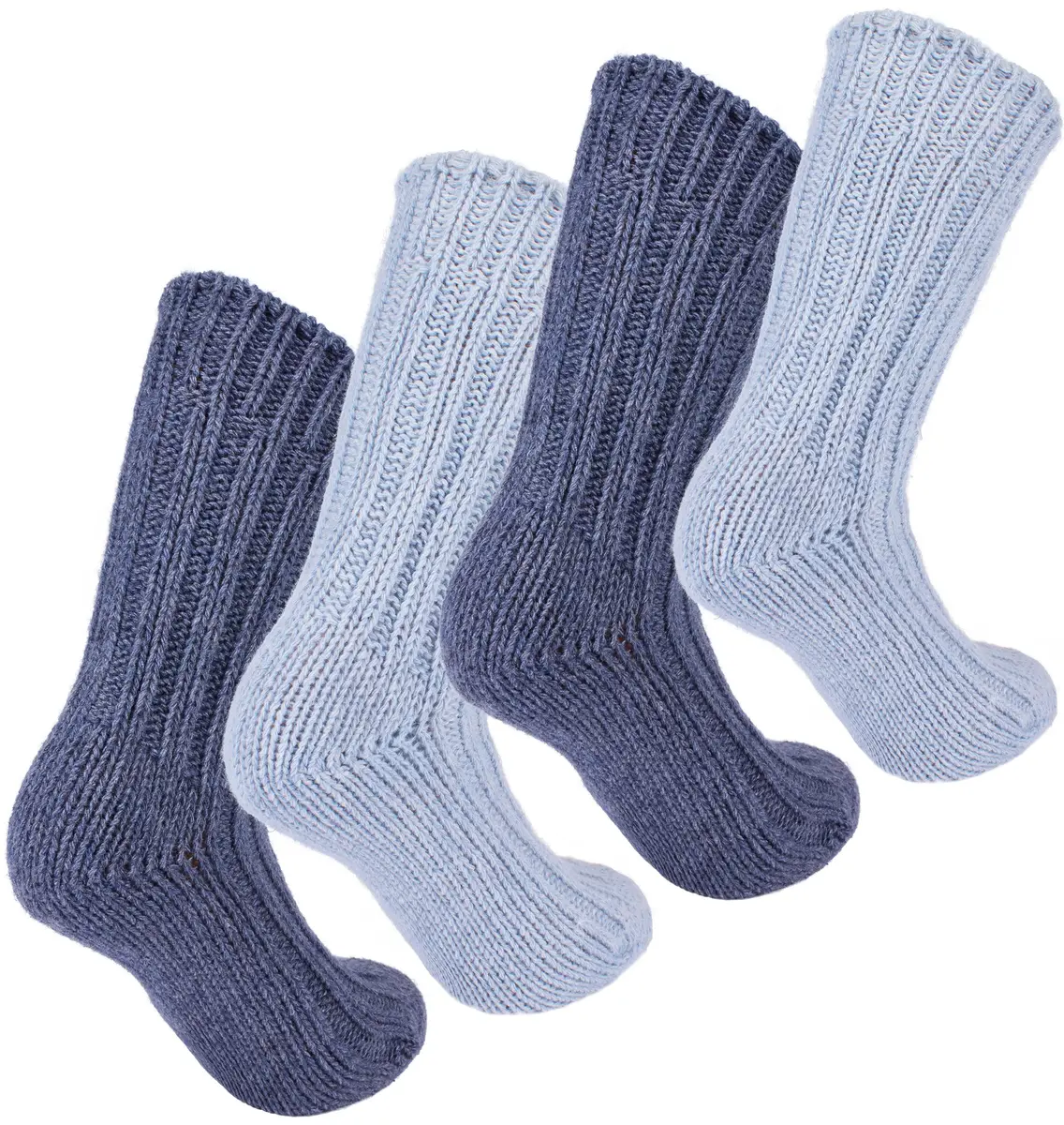 BRUBAKER Warm Alpaca Socks for Men or Women | 4 Pairs | Thick, Breathable & Eco Dyed - view 5