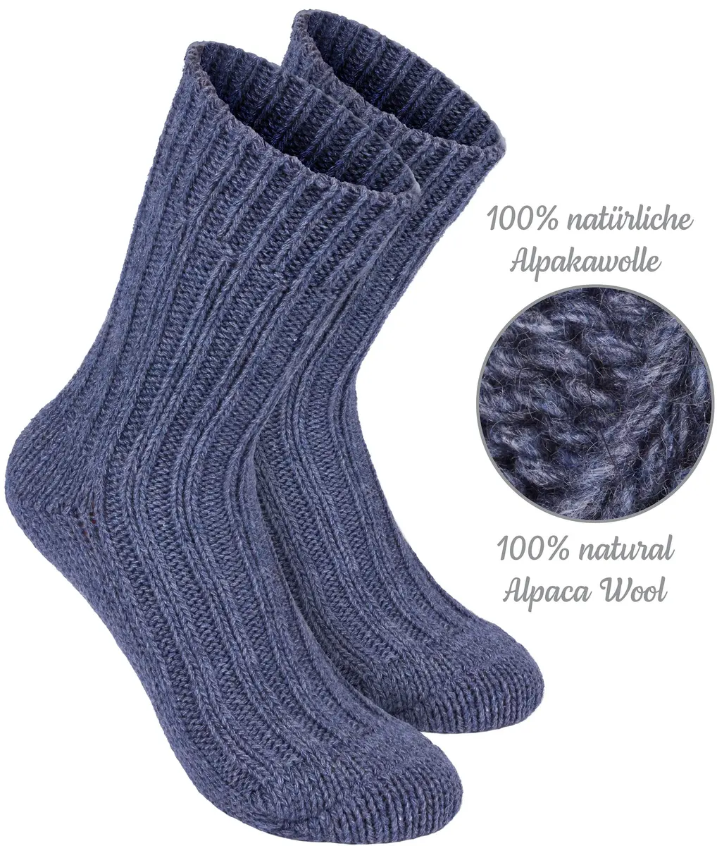 BRUBAKER Warm Alpaca Socks for Men or Women | 4 Pairs | Thick, Breathable & Eco Dyed - view 4