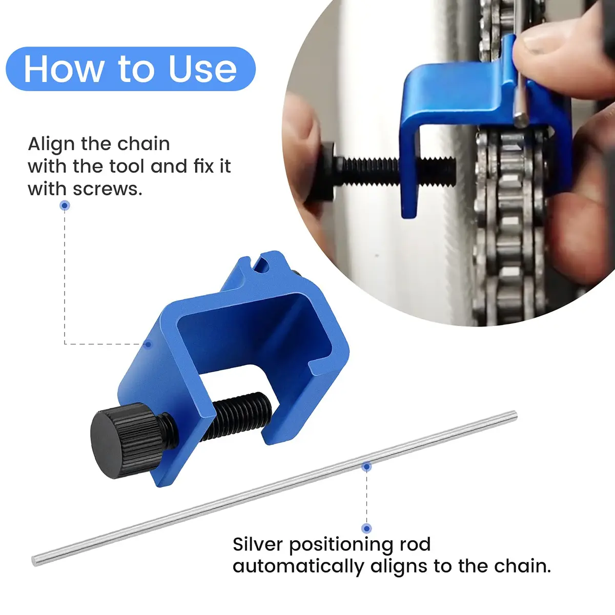 PEATOVIE Motorcycle and ATV Chain Alignment Tool | Quick Accurate Alignment Tool - view 4