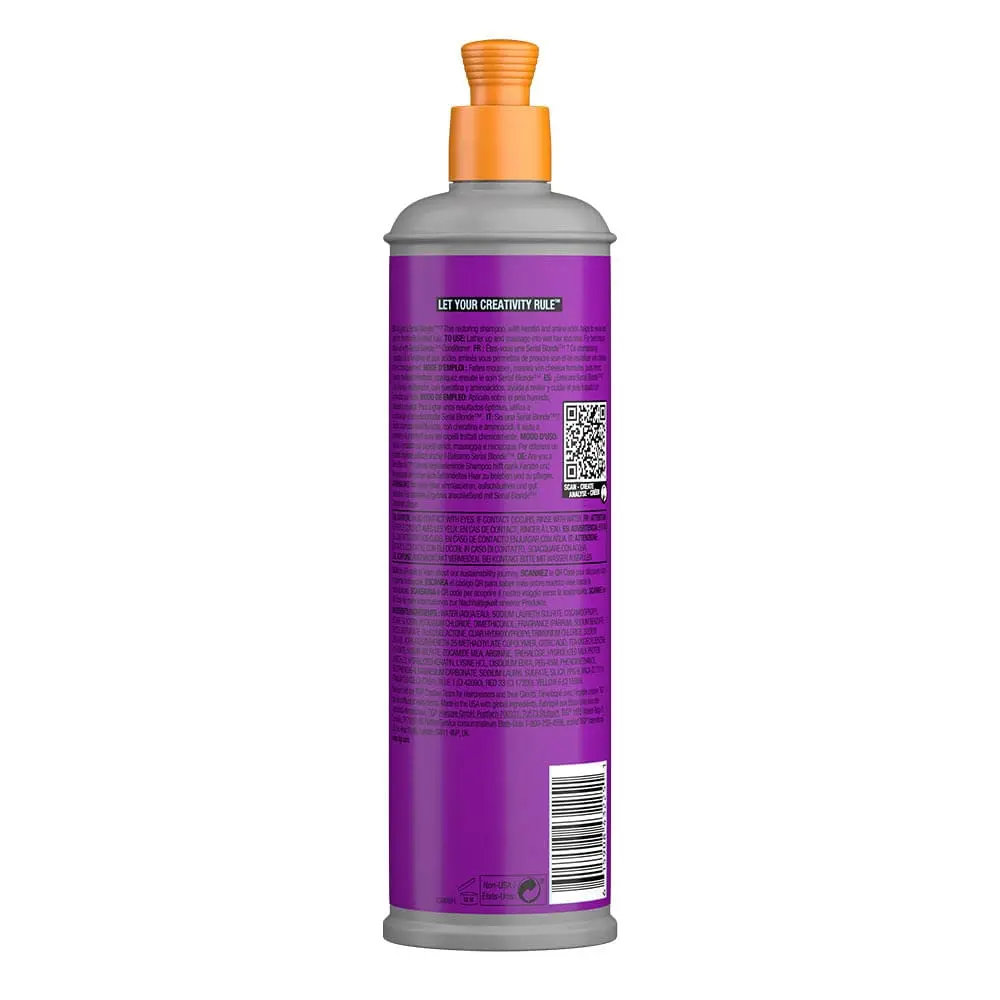 TIGI Bed Head Serial Blonde Restoring Shampoo 13.53 fl oz | Hydrolyzed Keratin for Damaged Blonde Hair - view 2