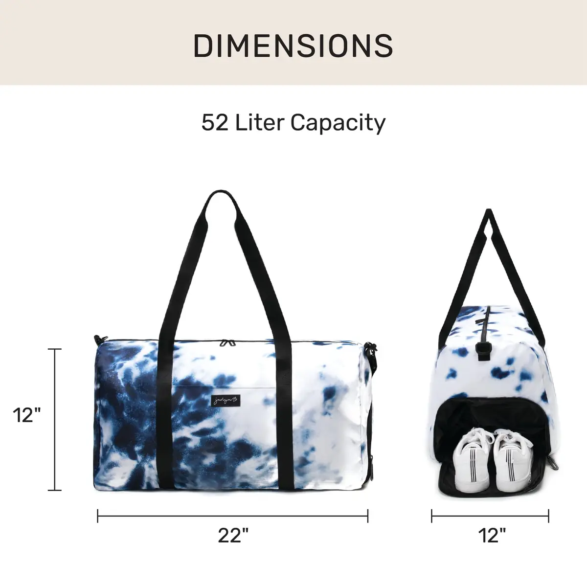 Jadyn 22" Women's Large Duffel/Weekender Bag with Shoe Pocket | Stylish Travel & Gym Bag, 52L, Water-Resistant - view 4