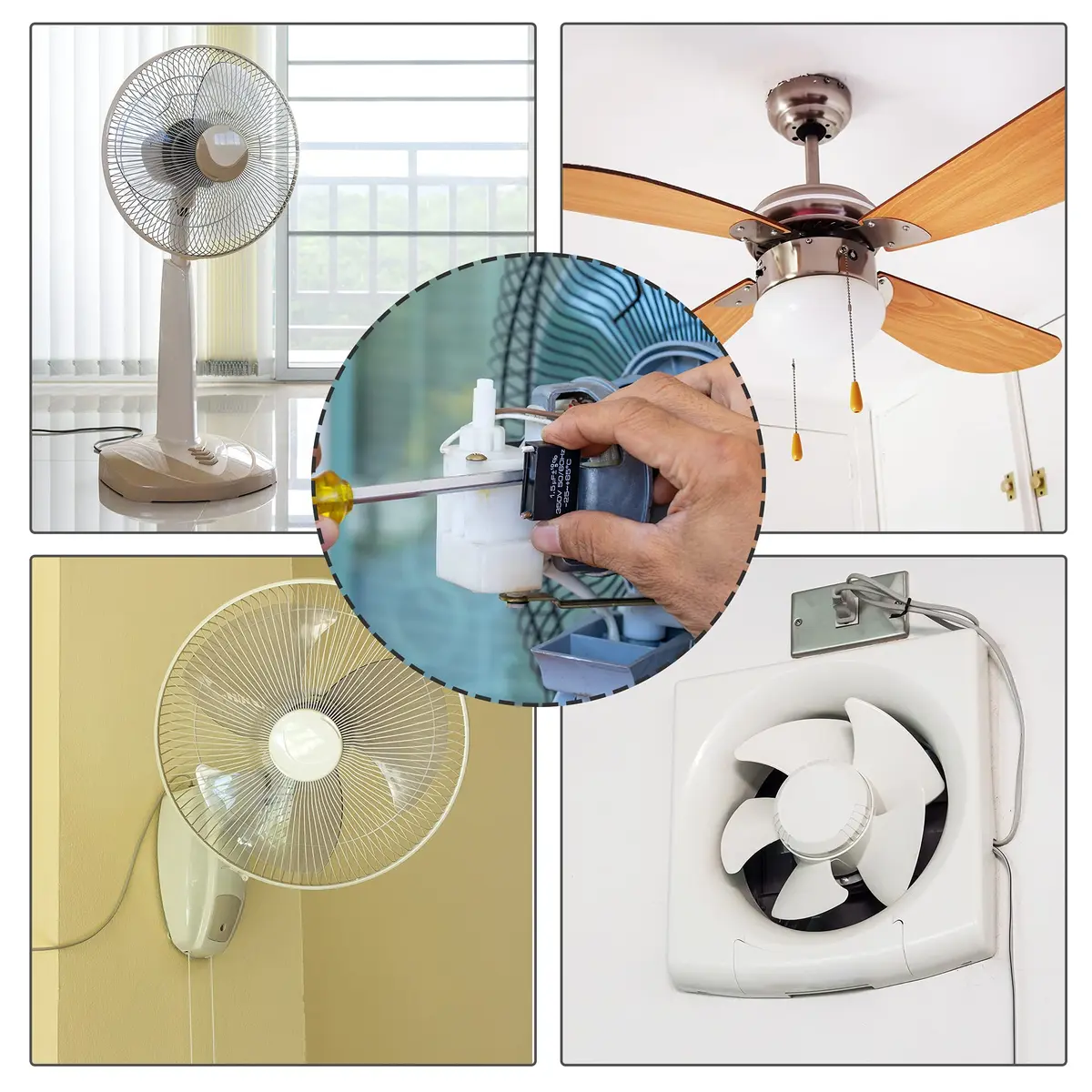 uxcell CBB61 11uF 350V AC Ceiling Fan Capacitor | Metallized Polypropylene Film, 50x40x30mm, 2 Wires - view 6