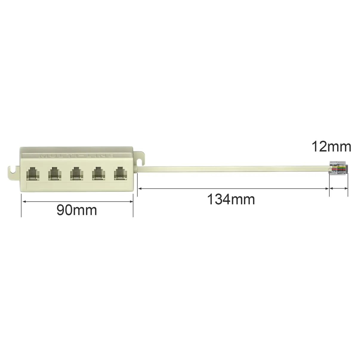Goupchn Five Way Telephone Splitter RJ11 6P4C Male to 5 Female | Stable Signal & Easy Install - view 2