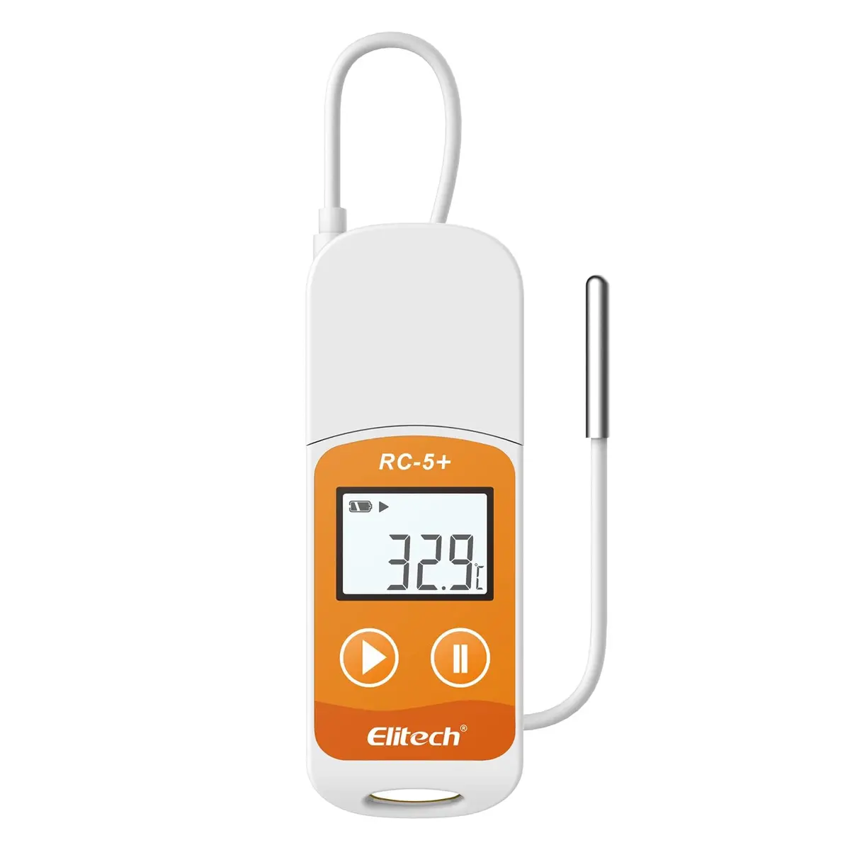 Elitech RC-5+ TE Digital PDF USB Temperature Data Logger 100Pack | High Accuracy with External Sensor - main product image