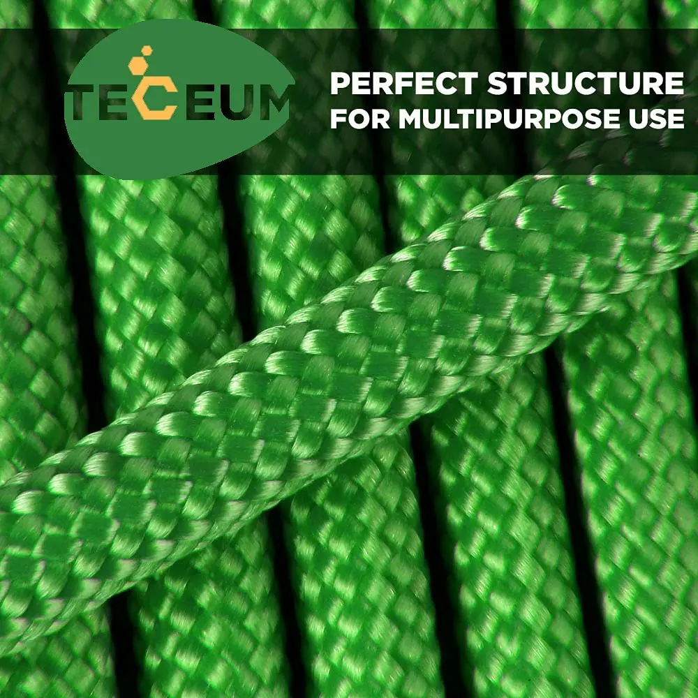 TECEUM Type III 550 Paracord Rope 30.5 m (100 ft) Green | MIL-SPEC Tactical Survival Utility Cord - view 5