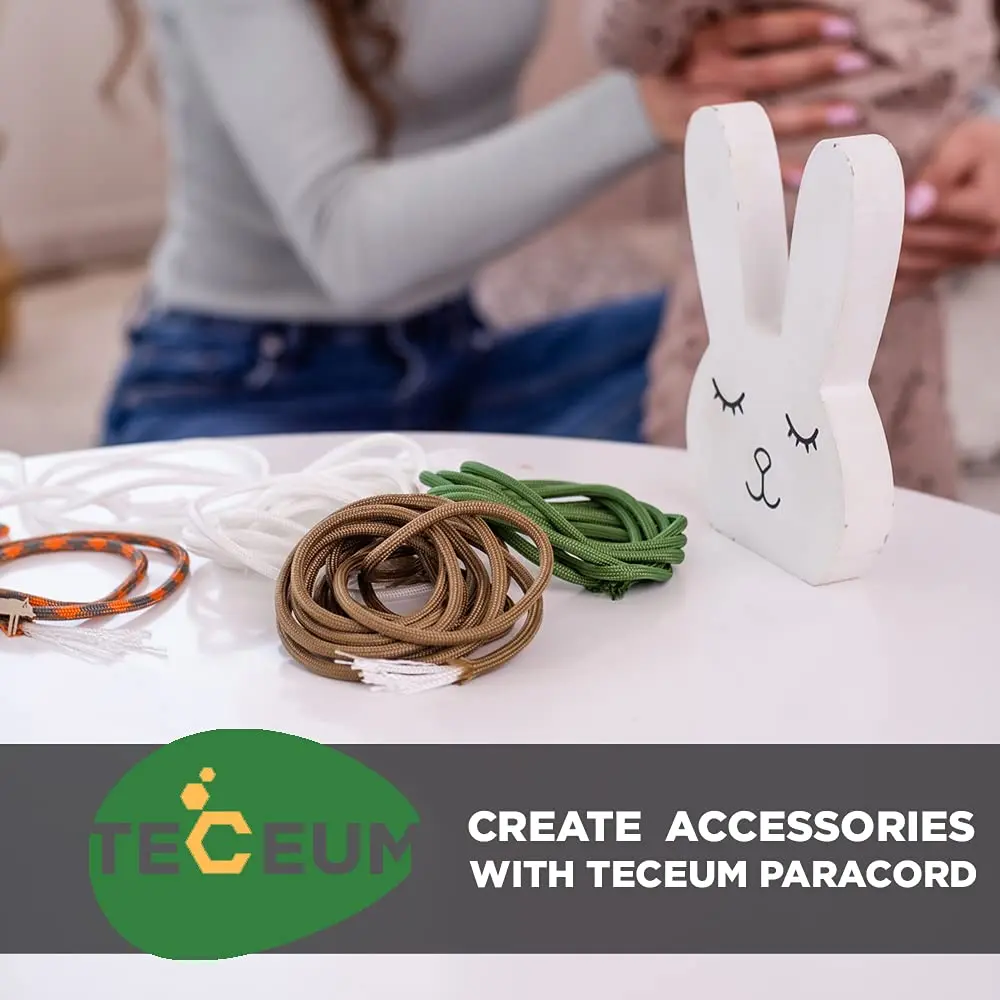 TECEUM Type III 550 Paracord Rope 30.5 m (100 ft) Green | MIL-SPEC Tactical Survival Utility Cord - view 7