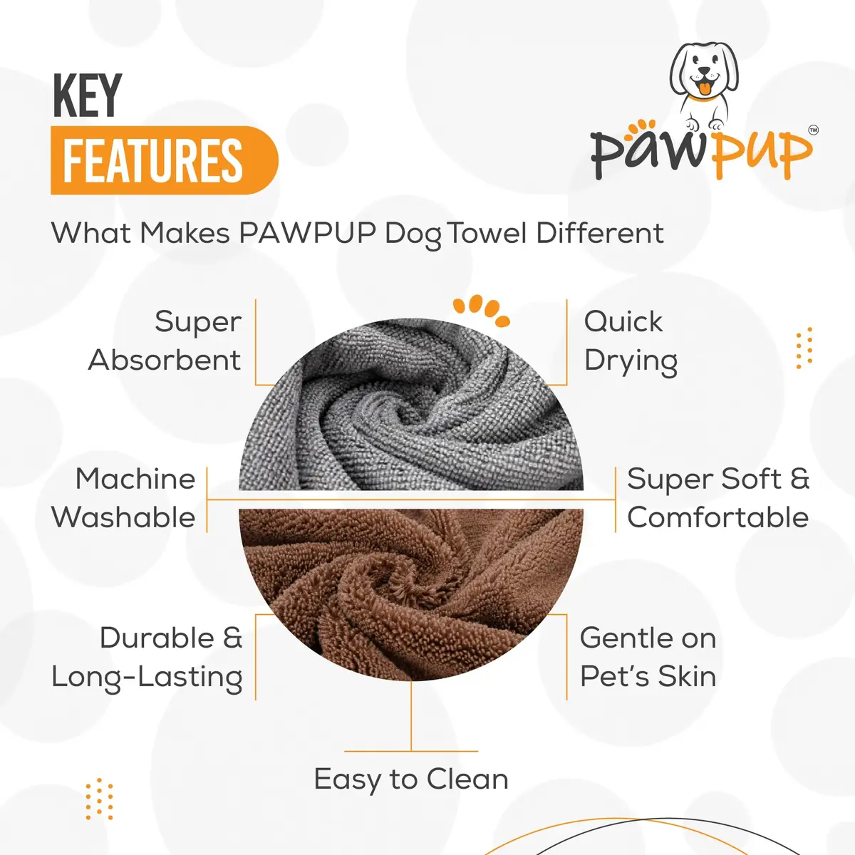 PAWPUP Dog Towels for Drying Dogs 40 x 24 Inches | Super Absorbent Microfiber Pet Grooming Towel - view 5