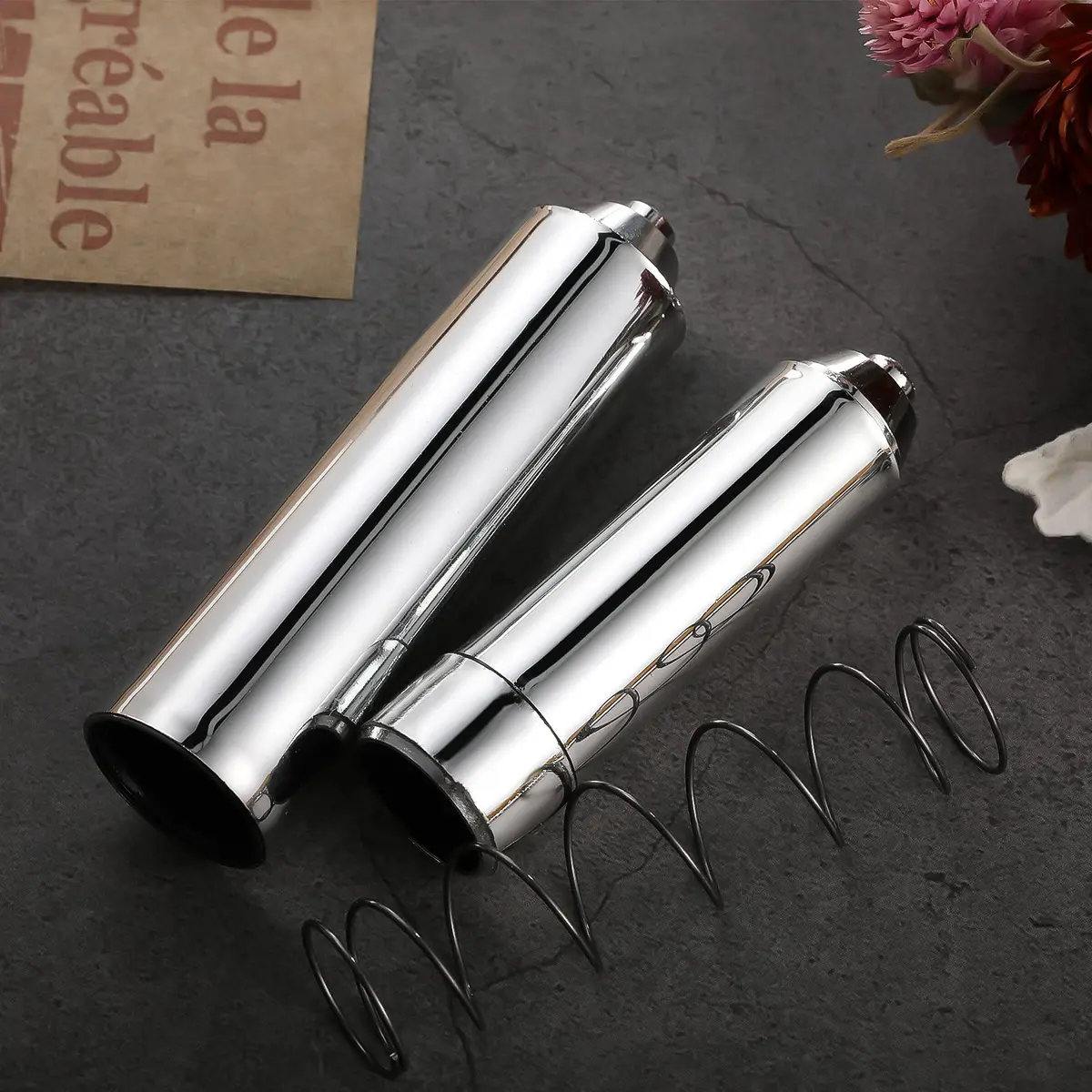 Shappy Silver 4 Pcs Toilet Paper Holder Replacement Rods | Universal Spring Loaded Plastic Retractable Holder Insert - view 5
